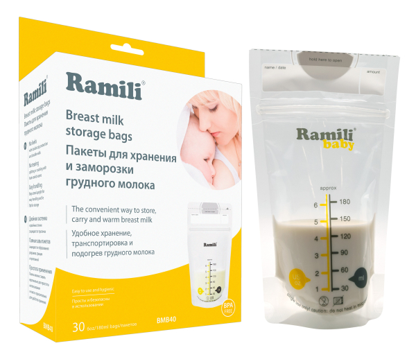Купить Пакеты для грудного молока Ramili Baby BMB40